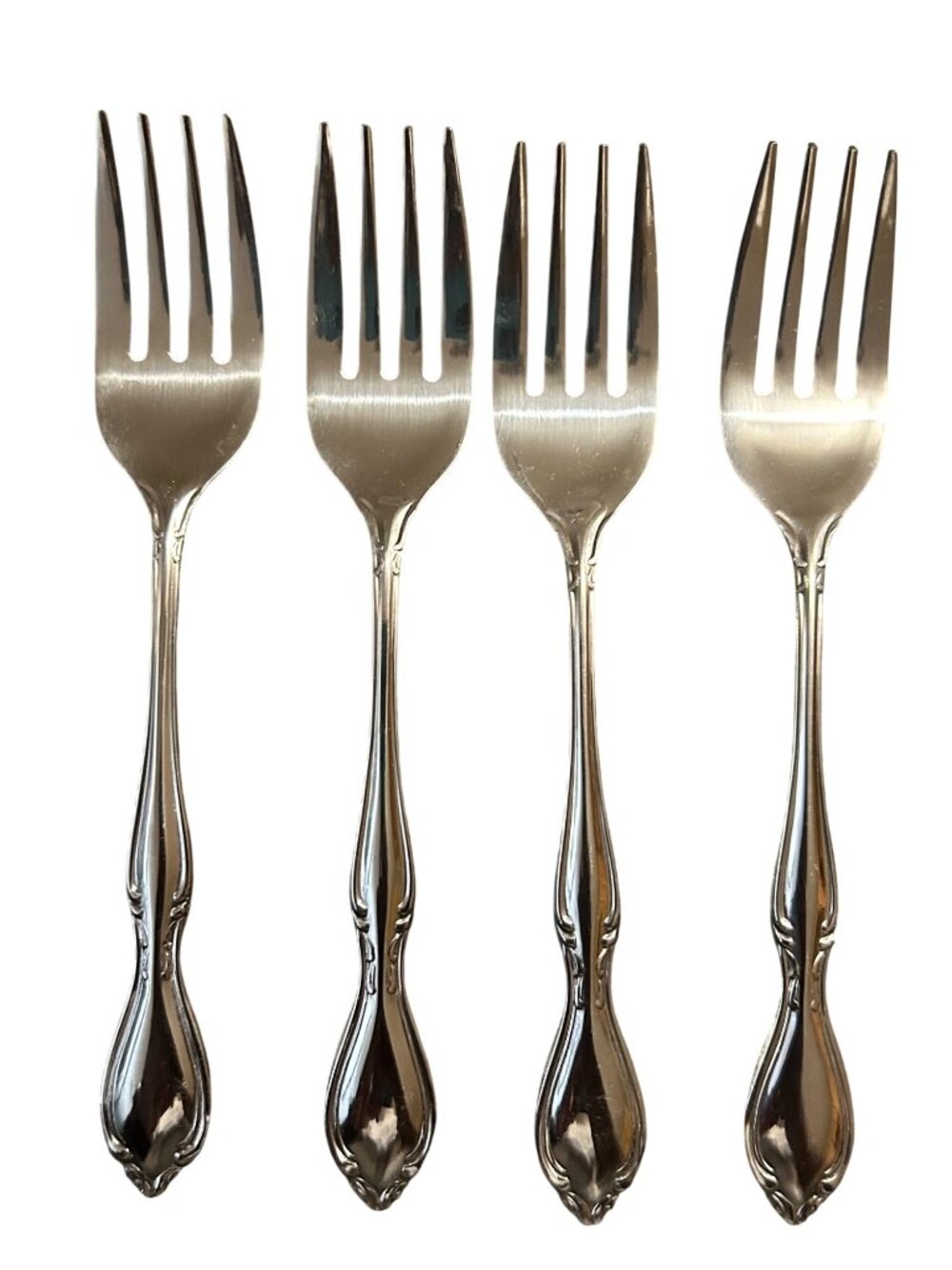 Oneida Silver Strathmore Stainless Steel Salad Forks Set Of 4 Discontinued Gloss